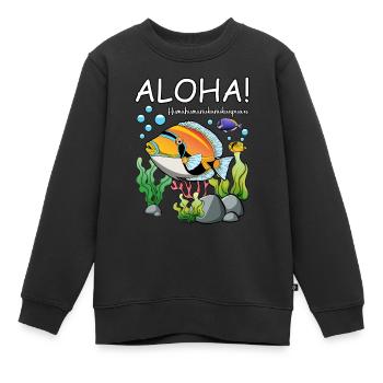 Humuhumunukunukuapua'a Hawaiianischer Riff-Drücker - Kinder Premium Organic Sweatshirt - Schwarz - Vorne - AI Model Kid Female (0cm)