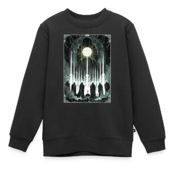 Tarot d’évaluation - Sweat Premium enfant bio - noir - Devant - AI Model Kid Female (0cm)