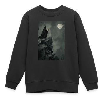 Le Tarot de l’Ermite - Sweat Premium enfant bio - noir - Devant - AI Model Kid Female (0cm)