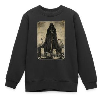 Der Grabwächter Tarot - Kinder Premium Organic Sweatshirt - Schwarz - Vorne - AI Model Kid Female (0cm)