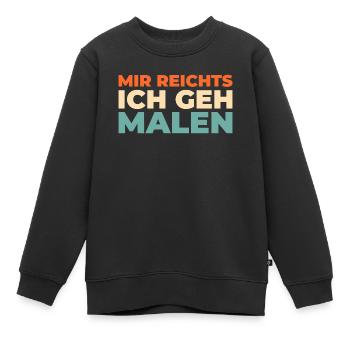 Peintre, vernisseur, j’en ai assez, je vais peindre - Sweat Premium enfant bio - noir - Devant - AI Model Kid Female (0cm)
