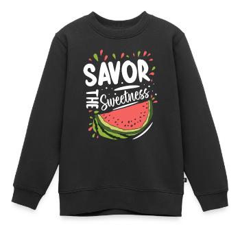 Melon Poison - Sweat Premium enfant bio - noir - Devant - AI Model Kid Female (0cm)