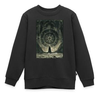 Le Tarot de la Roue de la Fortune - Sweat Premium enfant bio - noir - Devant - AI Model Kid Female (0cm)