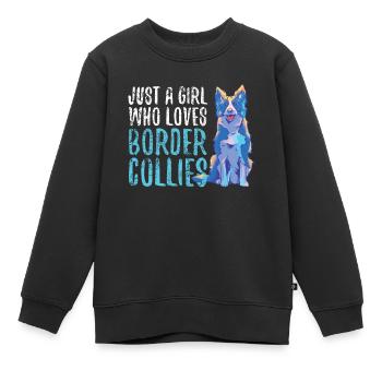 Unique artistic expression of the - Kids Premium Organic Sweatshirt - black - Front - AI Model Kid Female (0cm)