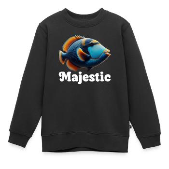 Humuhumunukunukuapua'a Hawaiianischer Riff-Drücker - Kinder Premium Organic Sweatshirt - Schwarz - Vorne - AI Model Kid Female (0cm)