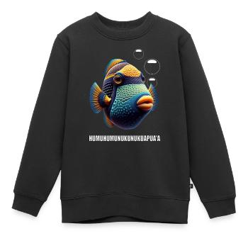 Humuhumunukunukuapua'a Hawaiianischer Riff-Drücker - Kinder Premium Organic Sweatshirt - Schwarz - Vorne - AI Model Kid Female (0cm)