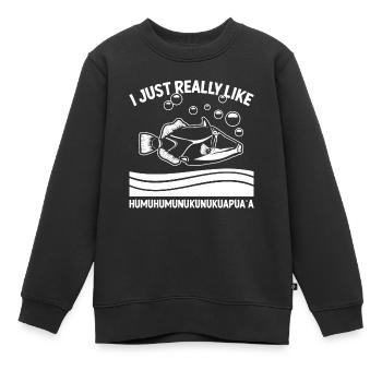 Humuhumunukunukuapua'a Hawaii-Riff-Drückerfisch - Kinder Premium Organic Sweatshirt - Schwarz - Vorne - AI Model Kid Female (0cm)
