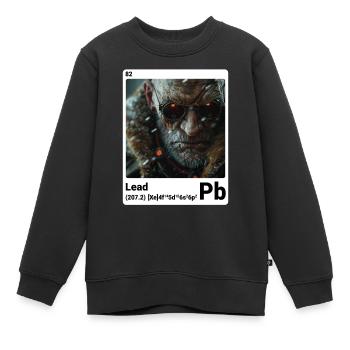 AI am Lead (at) Mode periodictable nerdig style - Kinder Premium Organic Sweatshirt - Schwarz - Vorne - AI Model Kid Female (0cm)