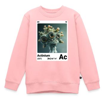Actinium - Ac - Élément chimique 089 - Sweat Premium enfant bio - rose - Devant - AI Model Kid Female (0cm)