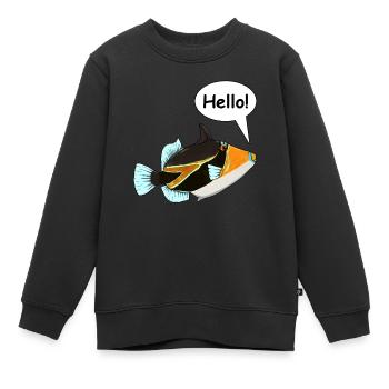Humuhumunukunukuapua'a Hawaiianischer Riff-Drücker - Kinder Premium Organic Sweatshirt - Schwarz - Vorne - AI Model Kid Female (0cm)