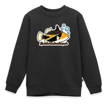 Humuhumunukunukuapua'a Hawaiianischer Riff-Drücker - Kinder Premium Organic Sweatshirt - Schwarz - Vorne - AI Model Kid Female (0cm)
