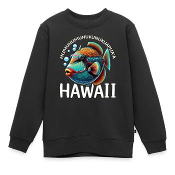 Humuhumunukunukuapua'a Hawaii-Riff-Drückerfisch - Kinder Premium Organic Sweatshirt - Schwarz - Vorne - AI Model Kid Female (0cm)