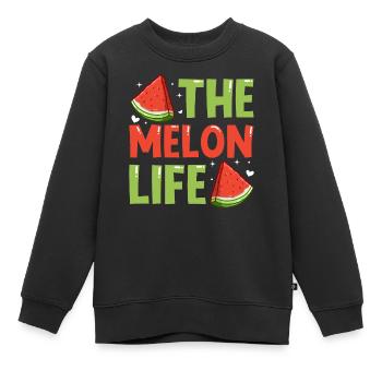 Melon Poison - Sweat Premium enfant bio - noir - Devant - AI Model Kid Female (0cm)