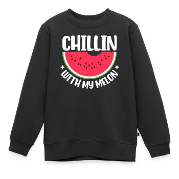 Melon Poison - Sweat Premium enfant bio - noir - Devant - AI Model Kid Female (0cm)