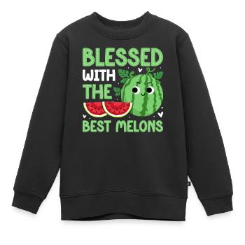 Melon Poison - Sweat Premium enfant bio - noir - Devant - AI Model Kid Female (0cm)