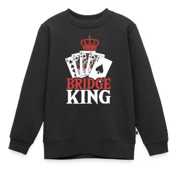 Bridge Kartenspiel Geschenk - Kinder Premium Organic Sweatshirt - Schwarz - Vorne - AI Model Kid Female (0cm)