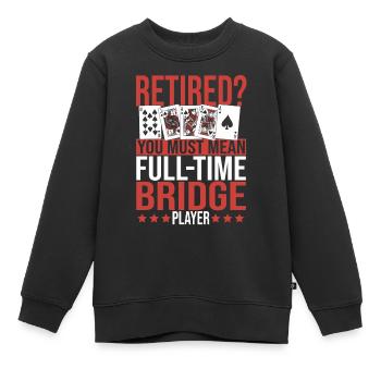 Bridge Kartenspiel Geschenk - Kinder Premium Organic Sweatshirt - Schwarz - Vorne - AI Model Kid Female (0cm)