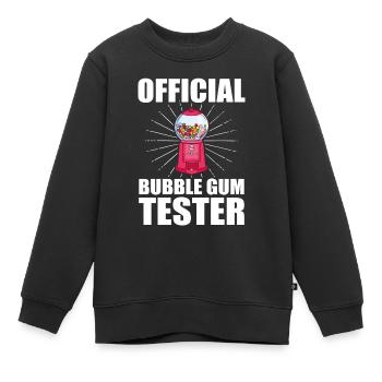 Kaugummi Automat - Official Bubble Gum Tester - Kinder Premium Organic Sweatshirt - Schwarz - Vorne - AI Model Kid Female (0cm)