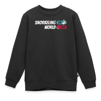 Schnorcheln Snorkeling Sur World Off - Sweat Premium enfant bio - noir - Devant - AI Model Kid Female (0cm)