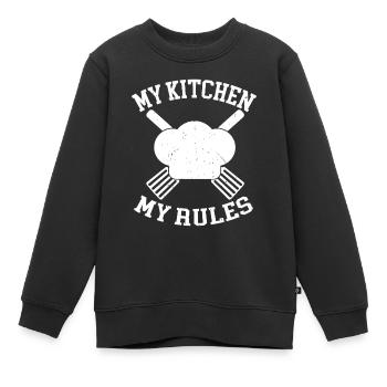Küchenkochliebhaber Kulinarischer Koch - Kinder Premium Organic Sweatshirt - Schwarz - Vorne - AI Model Kid Female (0cm)