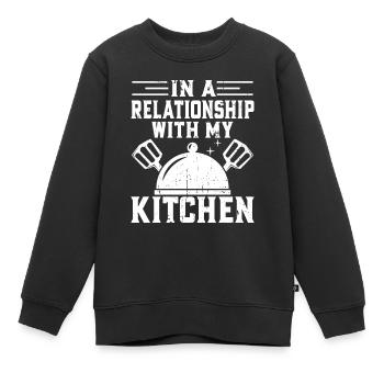 Küchenkochliebhaber Kulinarischer Koch - Kinder Premium Organic Sweatshirt - Schwarz - Vorne - AI Model Kid Female (0cm)