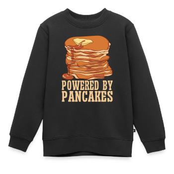 Pancake Breakfast Syrup Food Funny - Kids Premium Organic Sweatshirt - black - Front - AI Model Kid Female (0cm)