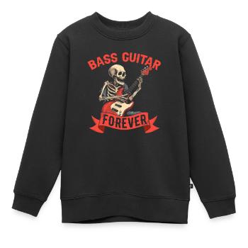 Bassist Bass Gitarre Basser - Kinder Premium Organic Sweatshirt - Schwarz - Vorne - AI Model Kid Female (0cm)