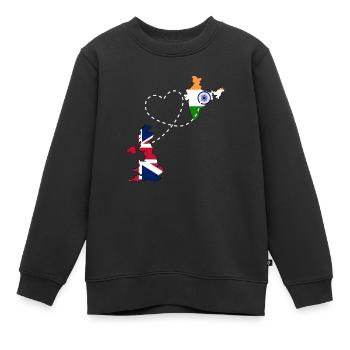 Inde Inde Hindu Pride Drapeau Pays I Cadeau - Sweat Premium enfant bio - noir - Devant - AI Model Kid Female (0cm)