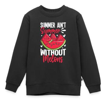 Melon Poison - Sweat Premium enfant bio - noir - Devant - AI Model Kid Female (0cm)