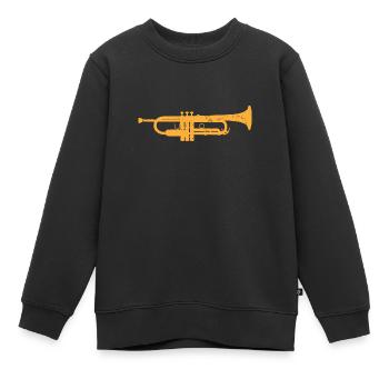 Trompete Musik Töne - Kinder Premium Organic Sweatshirt - Schwarz - Vorne - AI Model Kid Female (0cm)