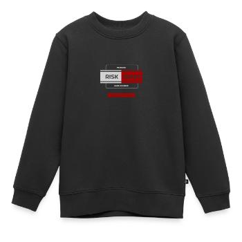 Furchtloser Wegbereiter: Risikofreudig - Kinder Premium Organic Sweatshirt - Schwarz - Vorne - AI Model Kid Female (0cm)