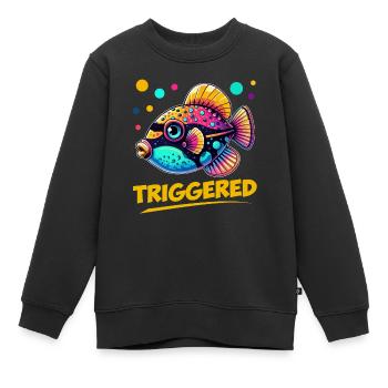 Humuhumunukunukuapua'a Hawaiian Reef Pusher - Kids Premium Organic Sweatshirt - black - Front - AI Model Kid Female (0cm)