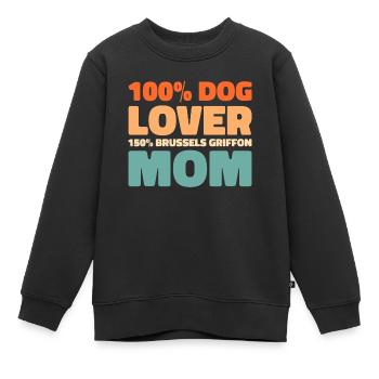 Brussels Griffon - Kinder Premium Organic Sweatshirt - Schwarz - Vorne - AI Model Kid Female (0cm)
