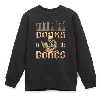 Livre Rat de bibliothèque Rat de bibliothèque - Sweat Premium enfant bio - noir - Devant - AI Model Kid Female (0cm)