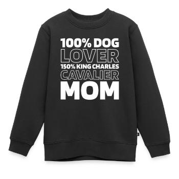 King Charles Cavalier - Kinder Premium Organic Sweatshirt - Schwarz - Vorne - AI Model Kid Female (0cm)