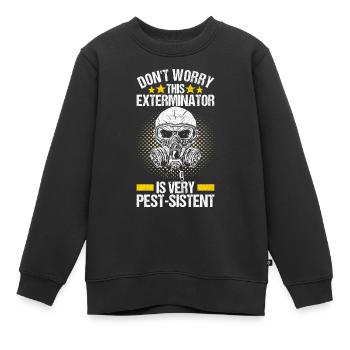 Exterminateur de lutte antiparasitaire - Sweat Premium enfant bio - noir - Devant - AI Model Kid Female (0cm)
