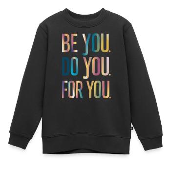 Soyez vous faites vous pour vous inspiration - Sweat Premium enfant bio - noir - Devant - AI Model Kid Female (0cm)