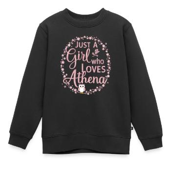 Cadeau de la déesse Athéna - Sweat Premium enfant bio - noir - Devant - AI Model Kid Female (0cm)