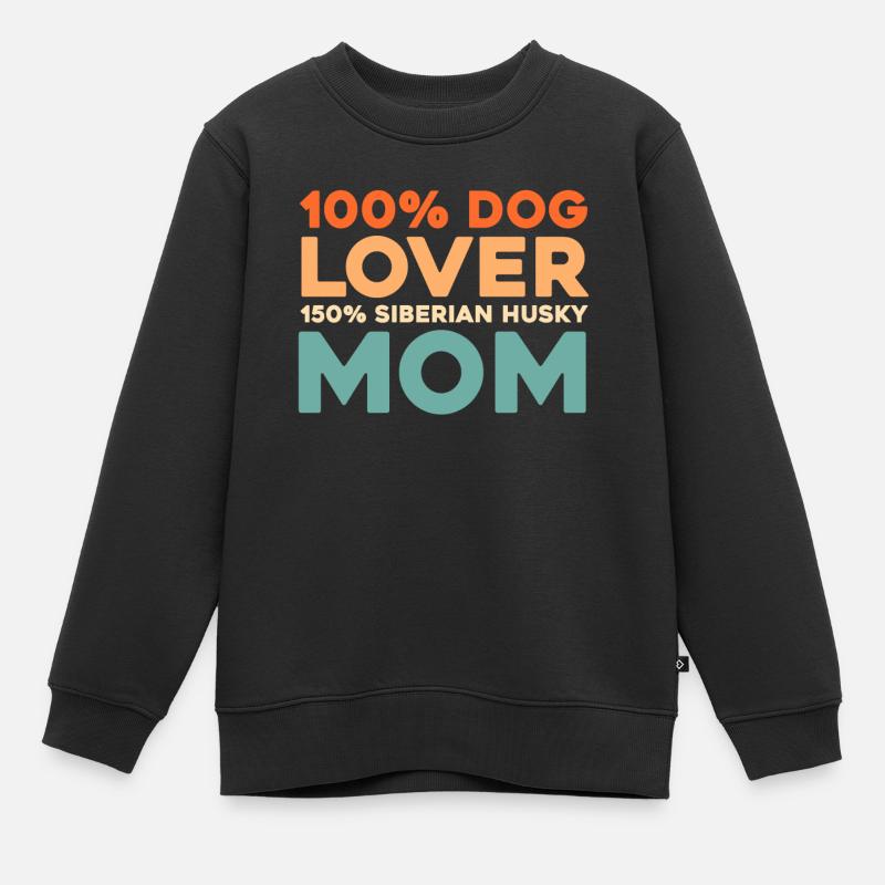 Siberian Husky - Kinder Premium Organic Sweatshirt - Schwarz