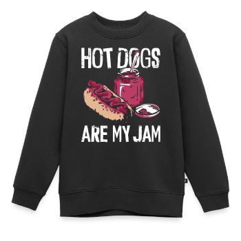 Hot Dog Adult Girl Hot Dogs Are My - Kinder Premium Organic Sweatshirt - Schwarz - Vorne - AI Model Kid Female (0cm)