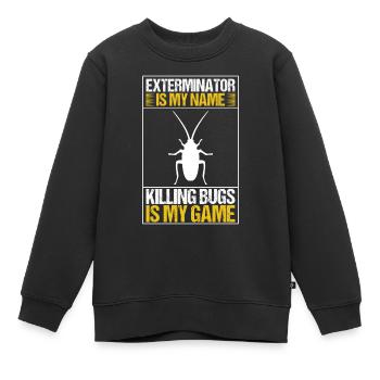 Exterminateur de lutte antiparasitaire - Sweat Premium enfant bio - noir - Devant - AI Model Kid Female (0cm)