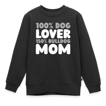 Bouledogue - Sweat Premium enfant bio - noir - Devant - AI Model Kid Female (0cm)