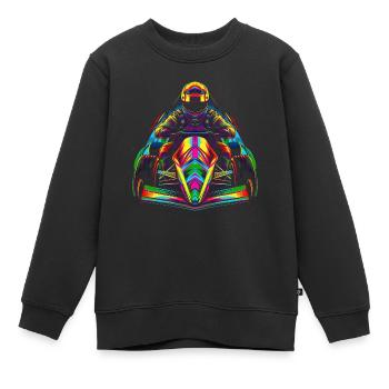Autocross Auto Rennen Rennfahrer Pop Art - Kinder Premium Organic Sweatshirt - Schwarz - Vorne - AI Model Kid Female (0cm)