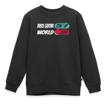 Bassist Bass Gitarre Basser - Kinder Premium Organic Sweatshirt - Schwarz - Vorne - AI Model Kid Female (0cm)