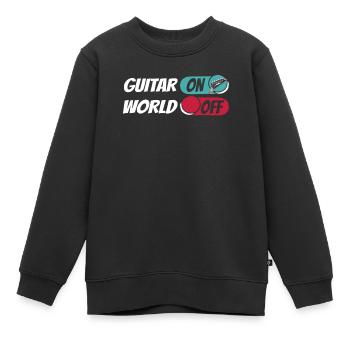 Guitare électrique Guitare électrique Guitare sur World Off - Sweat Premium enfant bio - noir - Devant - AI Model Kid Female (0cm)