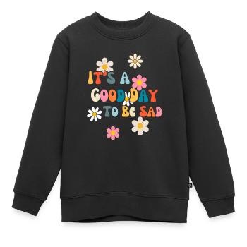 Ein Guter Tag Für Pessimismus Existenzangst - Kinder Premium Organic Sweatshirt - Schwarz - Vorne - AI Model Kid Female (0cm)