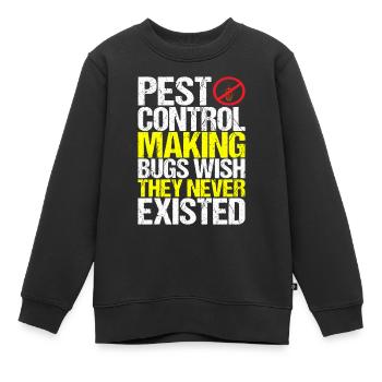 Exterminateurs de lutte antiparasitaire - Sweat Premium enfant bio - noir - Devant - AI Model Kid Female (0cm)