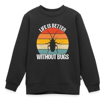 Exterminateurs de lutte antiparasitaire - Sweat Premium enfant bio - noir - Devant - AI Model Kid Female (0cm)
