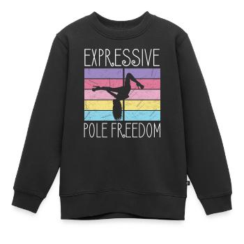 Pole Dance Dancer, Pole Dancing, Pole Dancing - Kids Premium Organic Sweatshirt - black - Front - AI Model Kid Female (0cm)