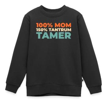 Maman Maman - Sweat Premium enfant bio - noir - Devant - AI Model Kid Female (0cm)